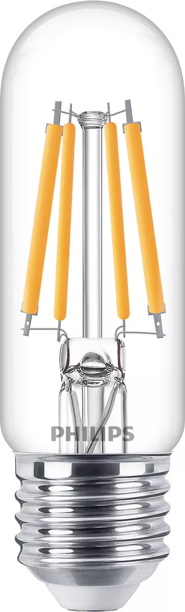Philips by Signify Philips LED-Leuchtmittel E27 T30 – Kaltweiss 4000 K, 806 lm, 6,5 W – 1 Stk., Transparent, Glas