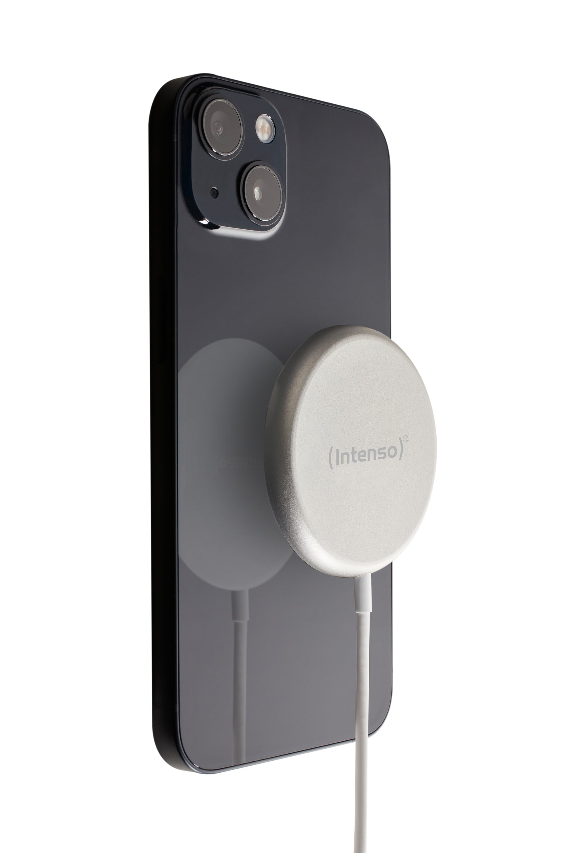 Intenso MW1 – Wireless Charger – Qi 15 W, für iPhone (MagSafe), 1,5 m Kabel, Weiss