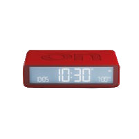 Lexon Flip Classic Digitalwecker – Snooze, USB, 10,4 × 2,6 × 6,5 cm, Rot