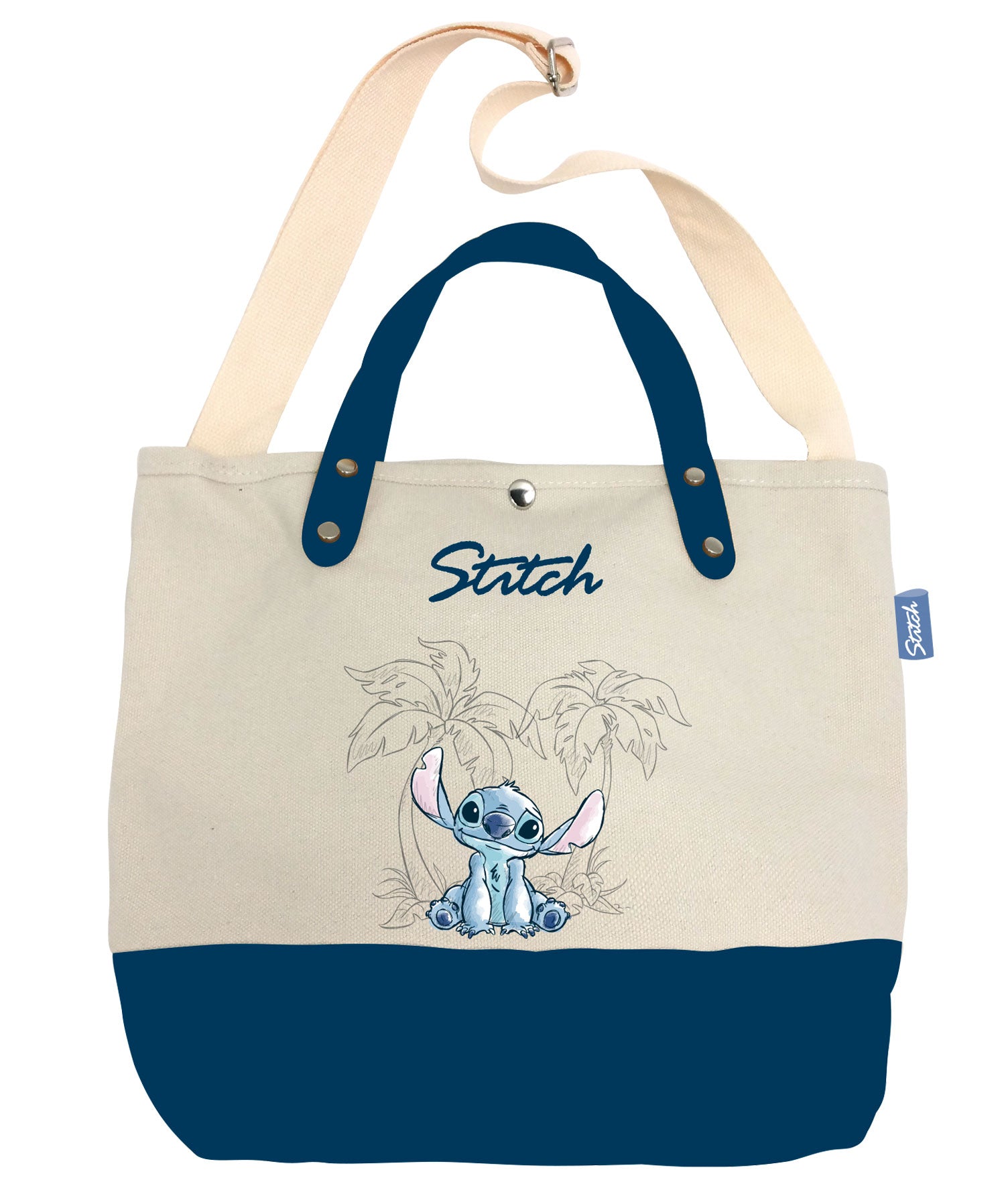 Arditex Handtasche – 37×11×26 cm – blau, Baumwolle – Lilo & Stitch