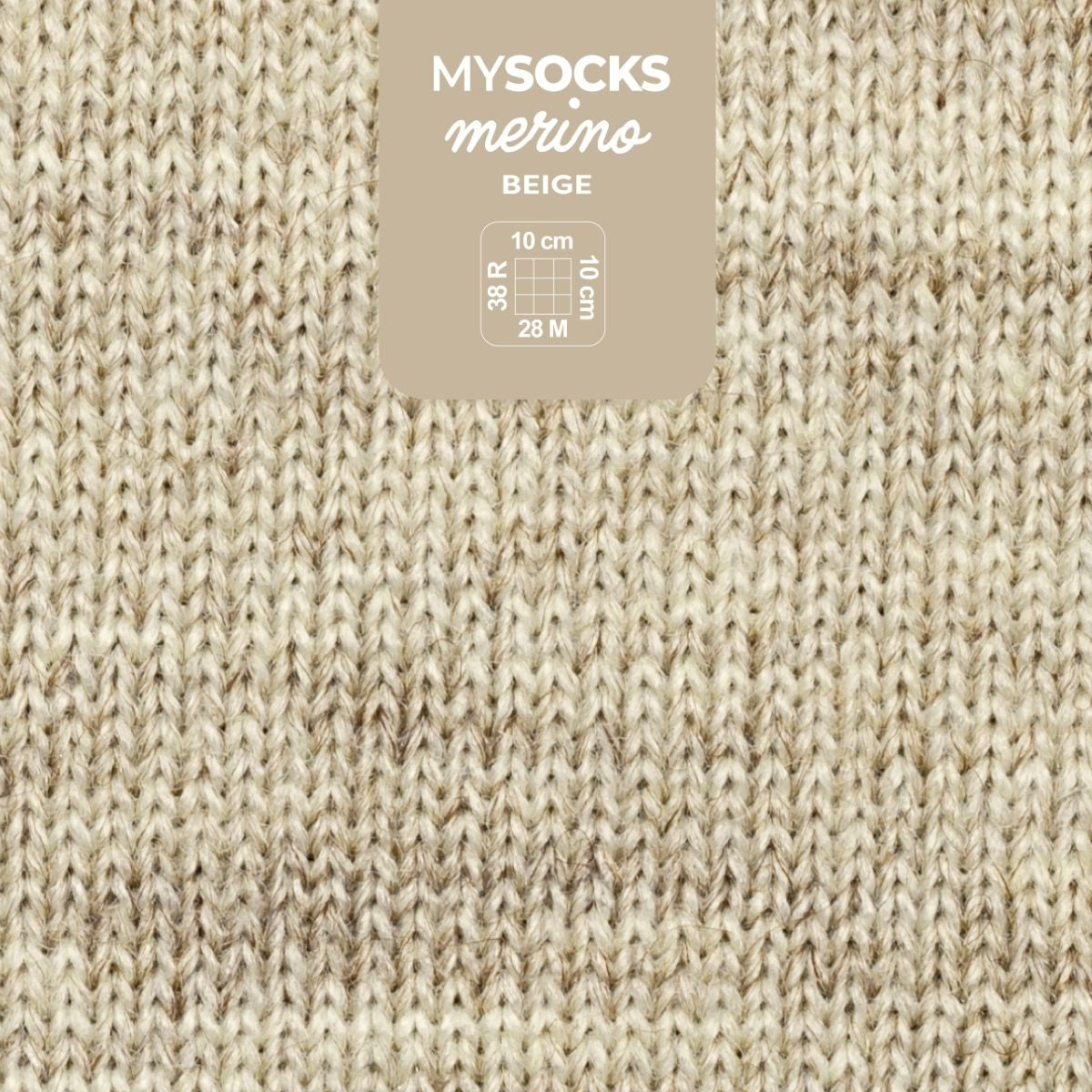 myBoshi mysocks Merino Melange Garn Beige – 100 g, 420 m, Nadel 2,5 mm, 75% Schurwolle/25% Polyamid