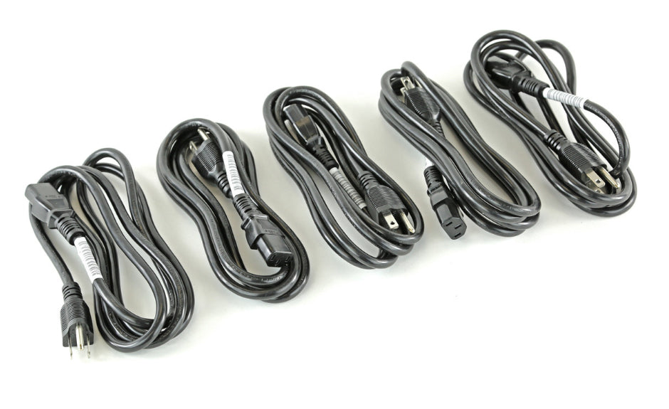 Zebra Netzkabel – US-Netzstecker – IEC C13, 120 V, Schwarz, 5er-Set – für Zebra-Drucker (GK/GX/ZD/GT-Serien)