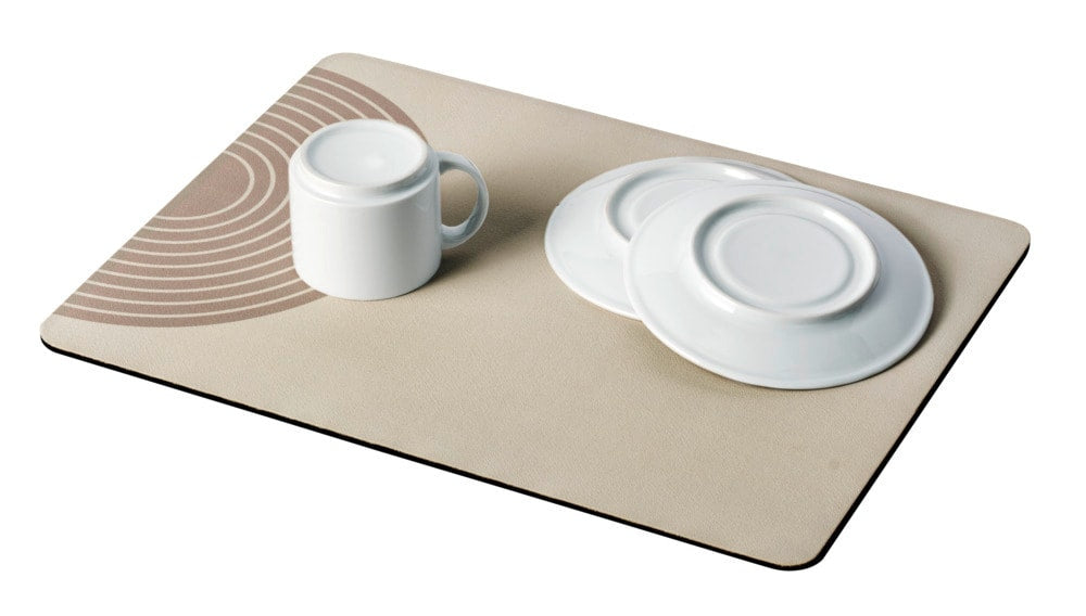 WENKO Abtropfmatte 30 × 40 × 0,9 cm, gummiert, beige