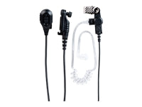 Hytera Ohrhörer mit Acoustic-Tube – für HP5, HP7, PD6 usw., In-line PTT, Schwarz
