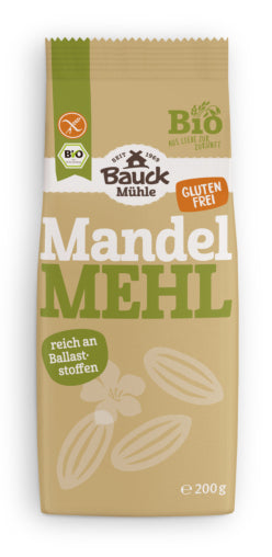 Bauck Mühle Mandelmehl, teilentölt, Bio, vegan – 200 g