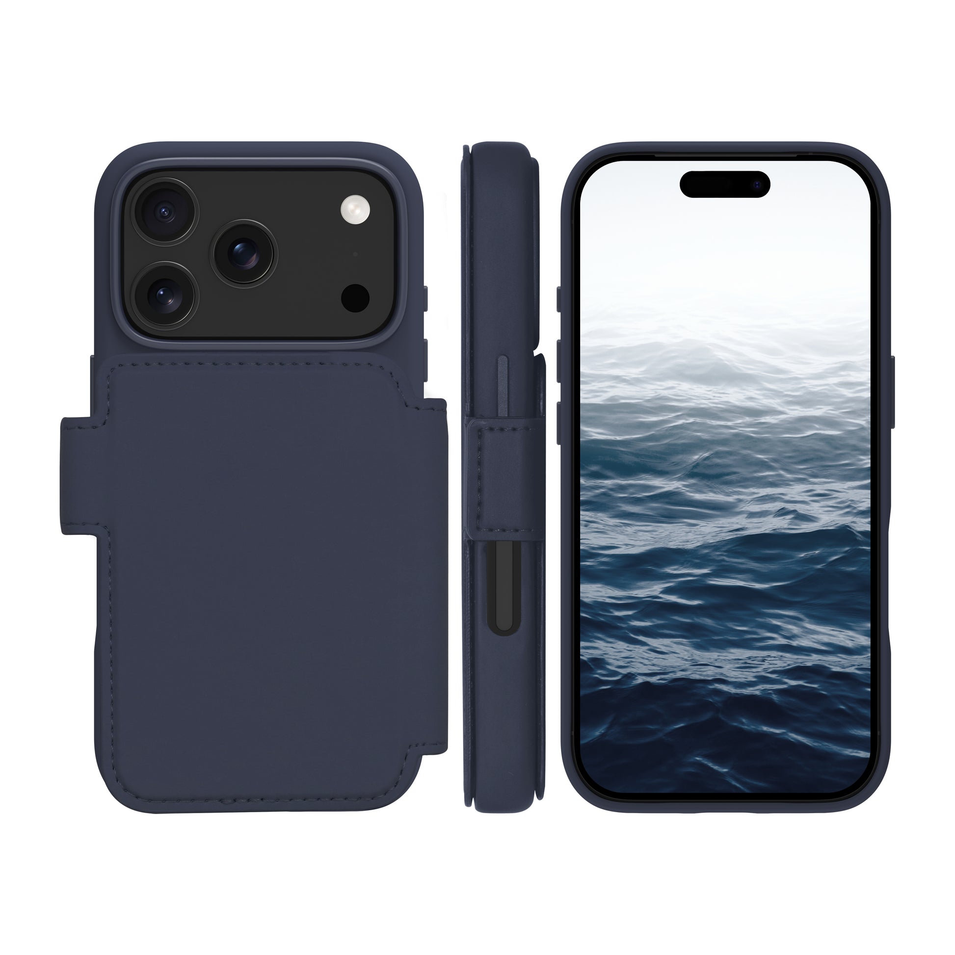 dbramante1928 Lynge MS ICON Wallethülle – für Apple iPhone 17 Pro, 3 Kartenfächer, Kunststoff, Deep Water