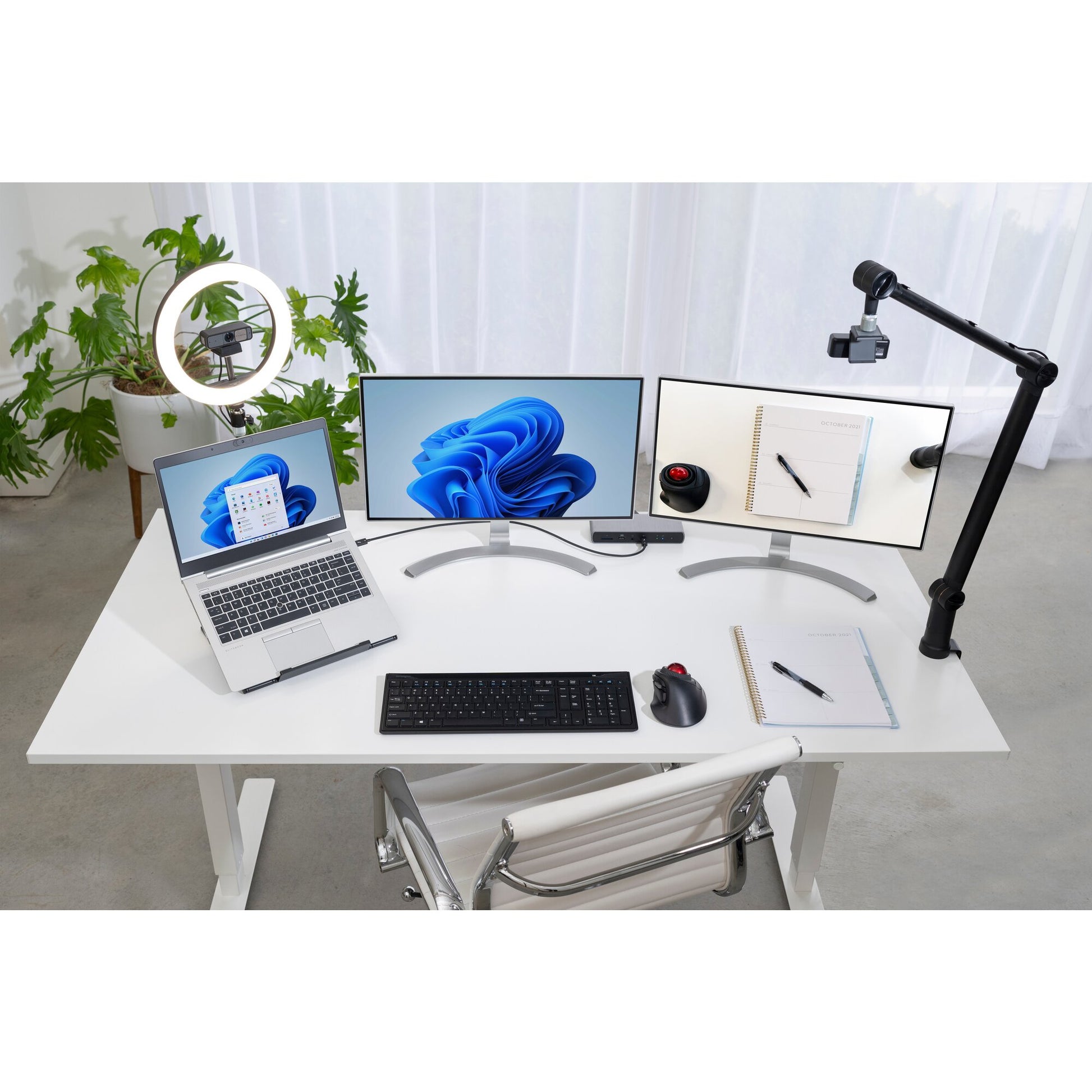 Kensington A1010 – Mikrofonstativ, Höhe 318–483 mm, für Mikrofone, Webcams und Beleuchtung, Schwarz