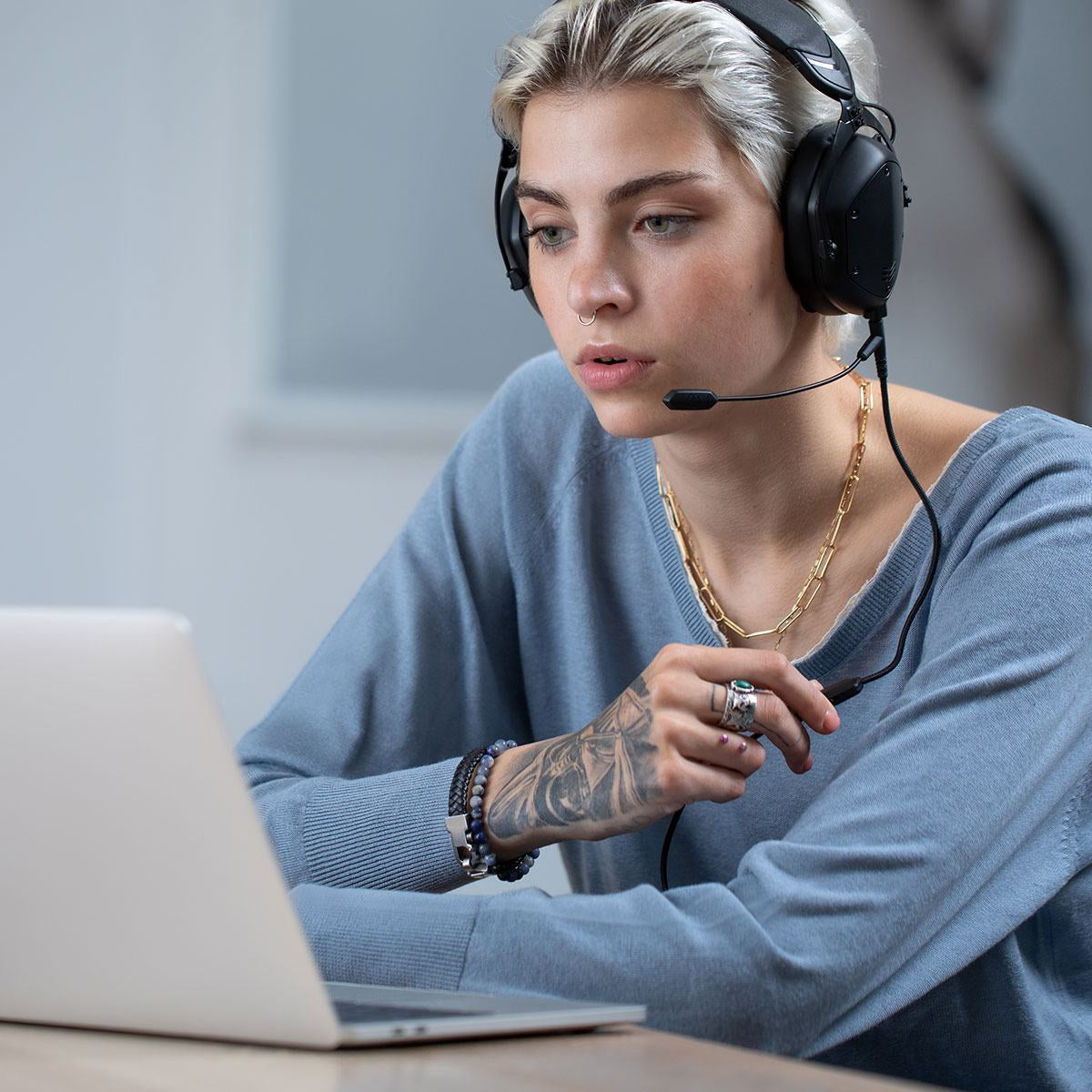 V-MODA BOOM PRO X – Kontakt-Mikrofon – für Kopfhörer – 3,5 mm, 2 m, Stummschaltung – schwarz