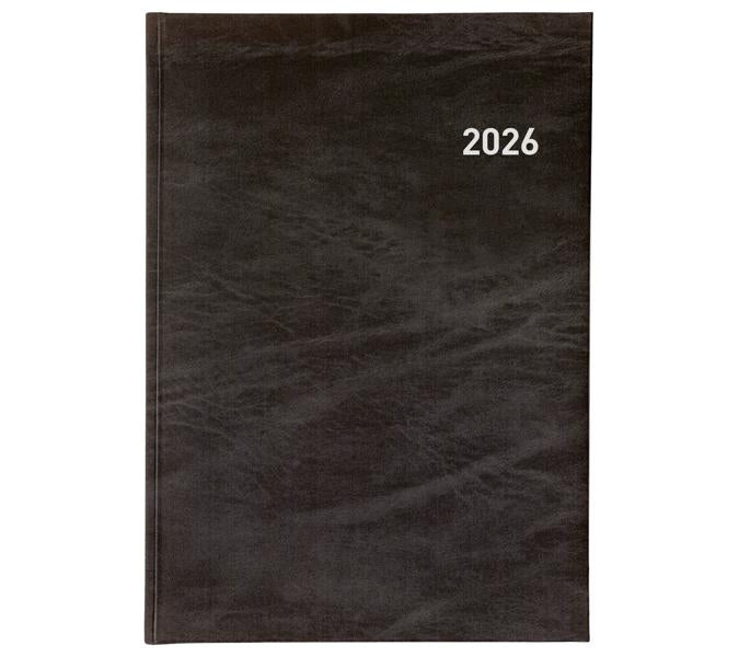 Biella Registra 7 plus Agenda – 1 Woche/2 Seiten, gebunden, 17,2 × 24,0 cm, 2026, schwarz, FSC