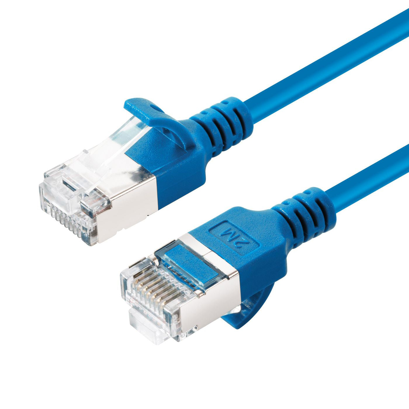 Microconnect V-FTP6A10B-SLIM Patchkabel – Cat6a U/FTP (STP), 10 m, Blau, LSZH, RJ-45