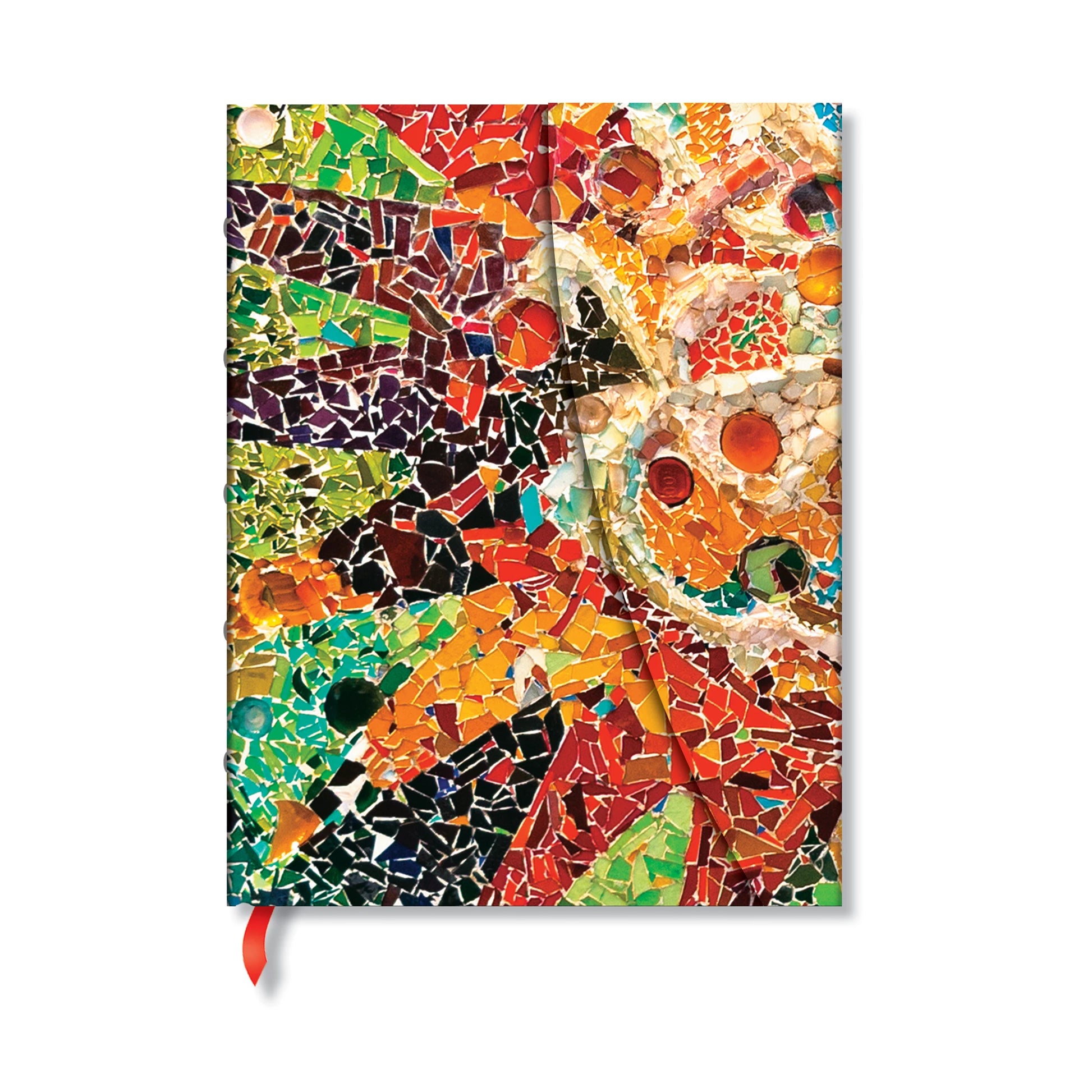 Paperblanks Notizbuch, 125 × 180 mm, blanko, Hardcover, 144 Seiten, 120 g/m² – orange, Muster
