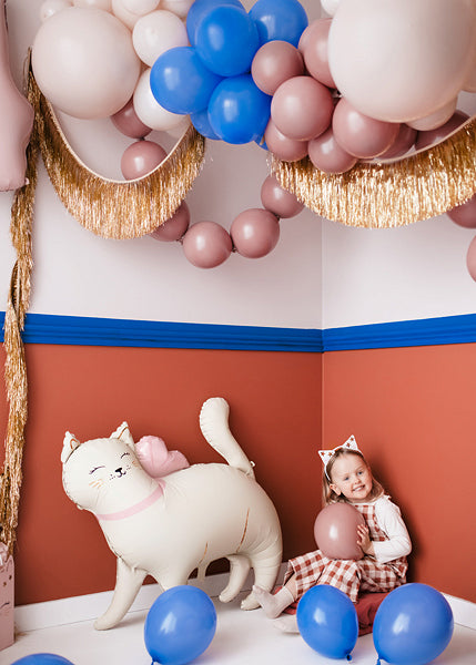 PartyDeco Folienballon Kätzchen – mehrfarbig – 83 × 77 cm – 1 Stk