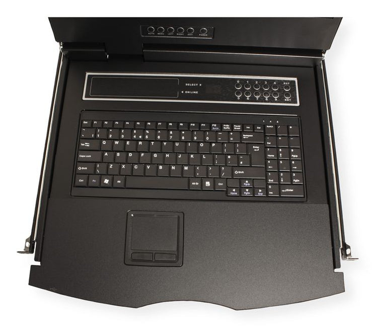 VALUE 19" Rack-LCD-Konsole – 1366 × 768, USB 2.0, CH-Layout – 1U