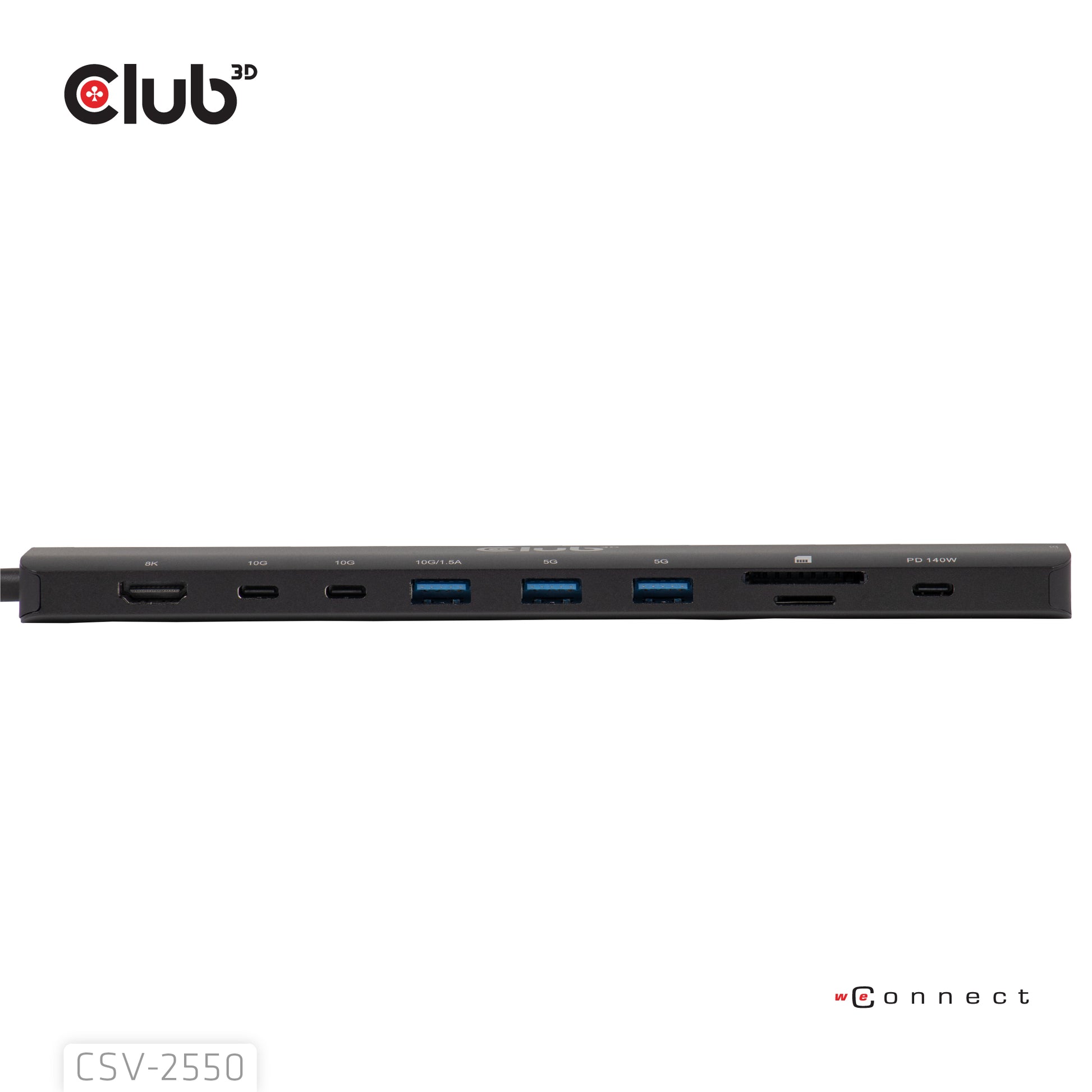 CLUB3D Club 3D CSV-2550 Dockingstation – USB-C, USB-A, SD/microSD
