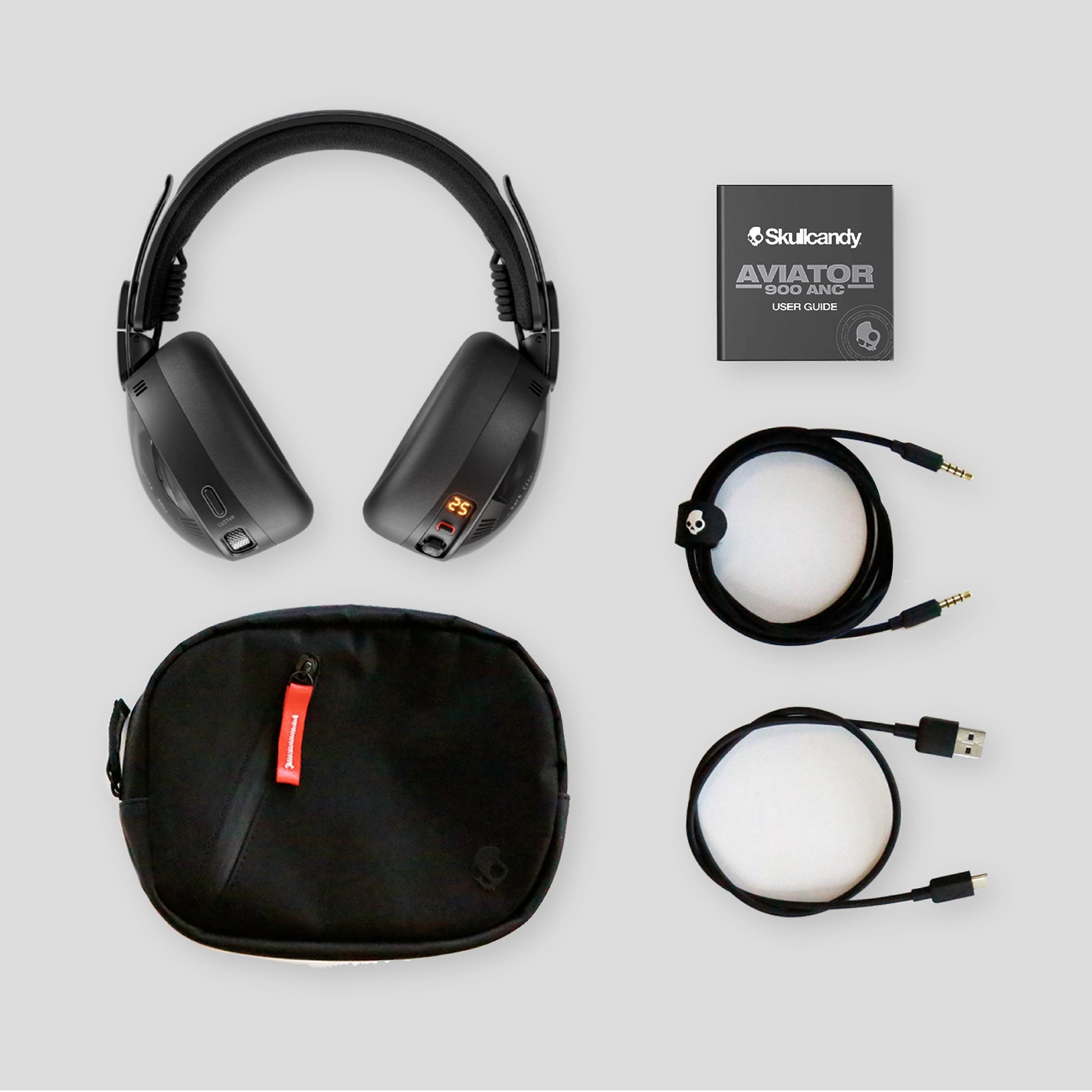 Skullcandy Aviator 900 – Over-Ear Headset – Bluetooth 5.3, ANC, USB-C – Schwarz, bis 60 h