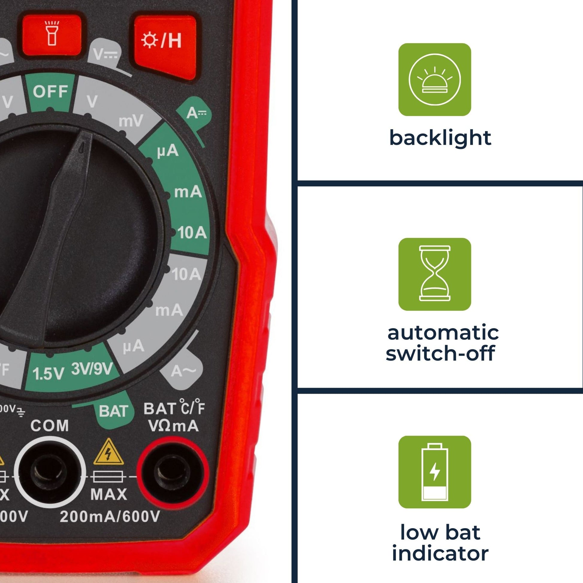 Velleman 469862 – Multimeter – Echt-Effektivwert, 0,1–600 V AC, CAT III 600 V