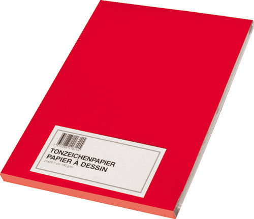 Papyrus Zeichenpapier A3, 130 g/m², 100 Blatt, Rot, Matt