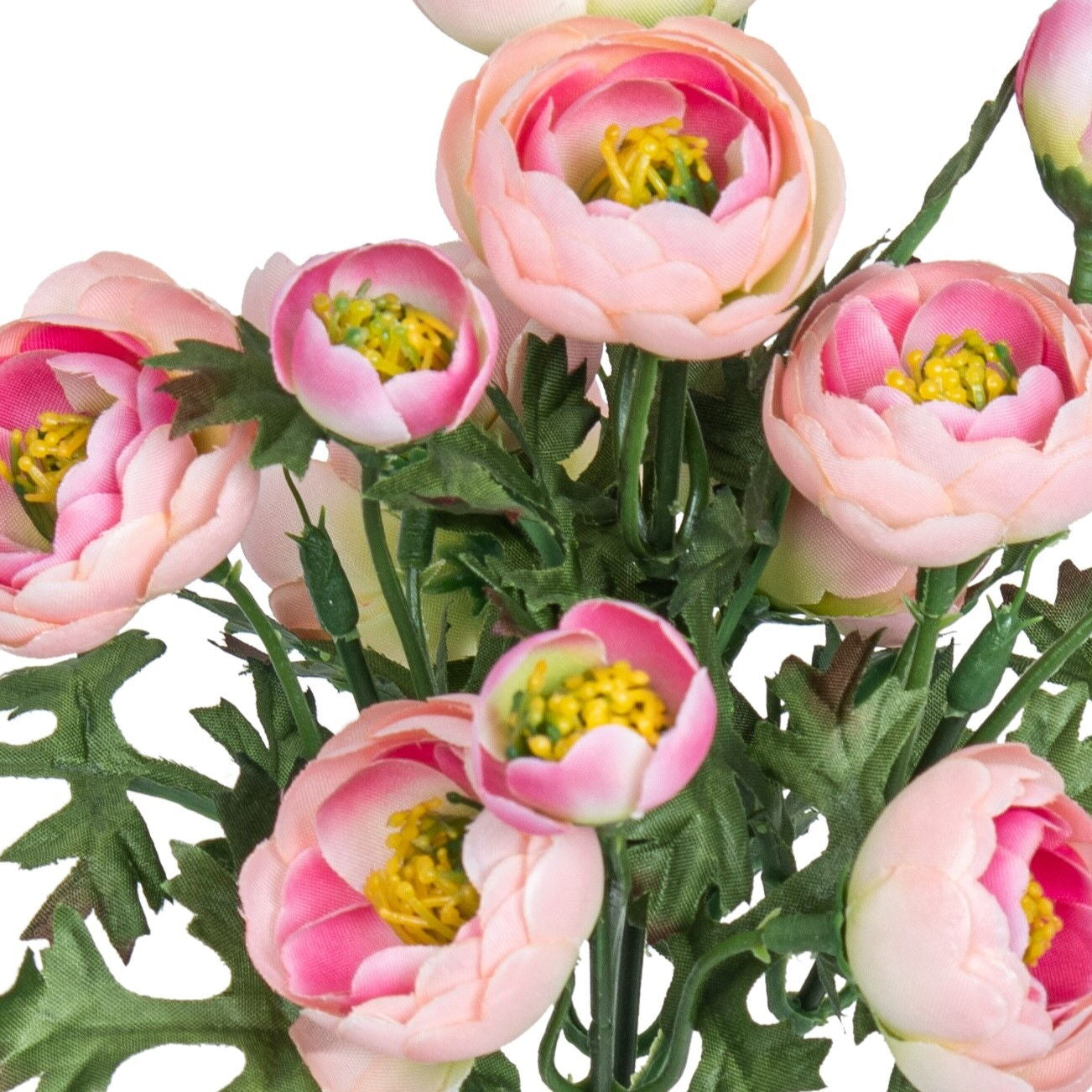 Botanic-Haus Ranunkelstrauss – 12-teilig, 28 cm – Kunststoff, rosé