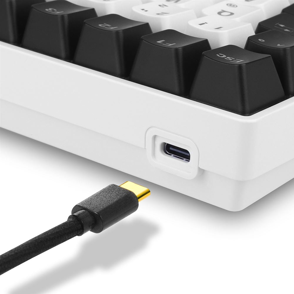 Sharkoon SKILLER SGK50 S3 – Gaming-Tastatur 75% – Mechanisch – Kabelgebunden (USB-C) – QWERTZ (DE) – RGB