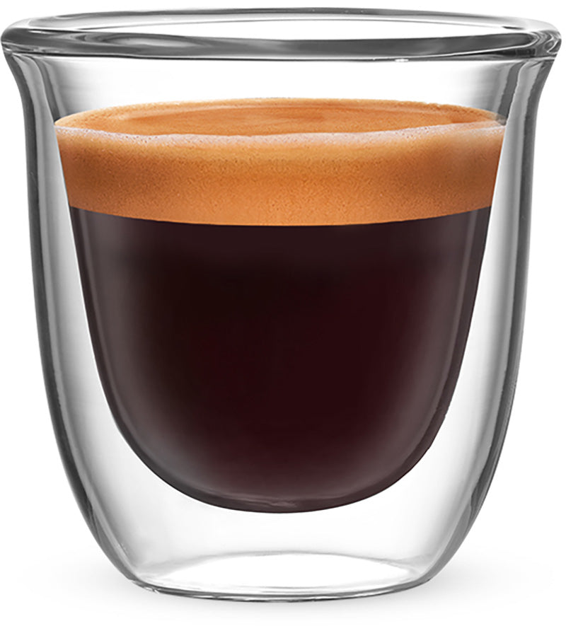 Bialetti Espressotasse – 2er Set, 80 ml, Borosilikatglas, Transparent, doppelwandig, spülmaschinenfest