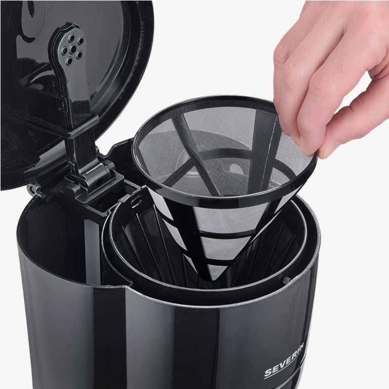 Severin KA4320 Filterkaffeemaschine – 10 Tassen, 1,25 l, Karaffe, Schwarz