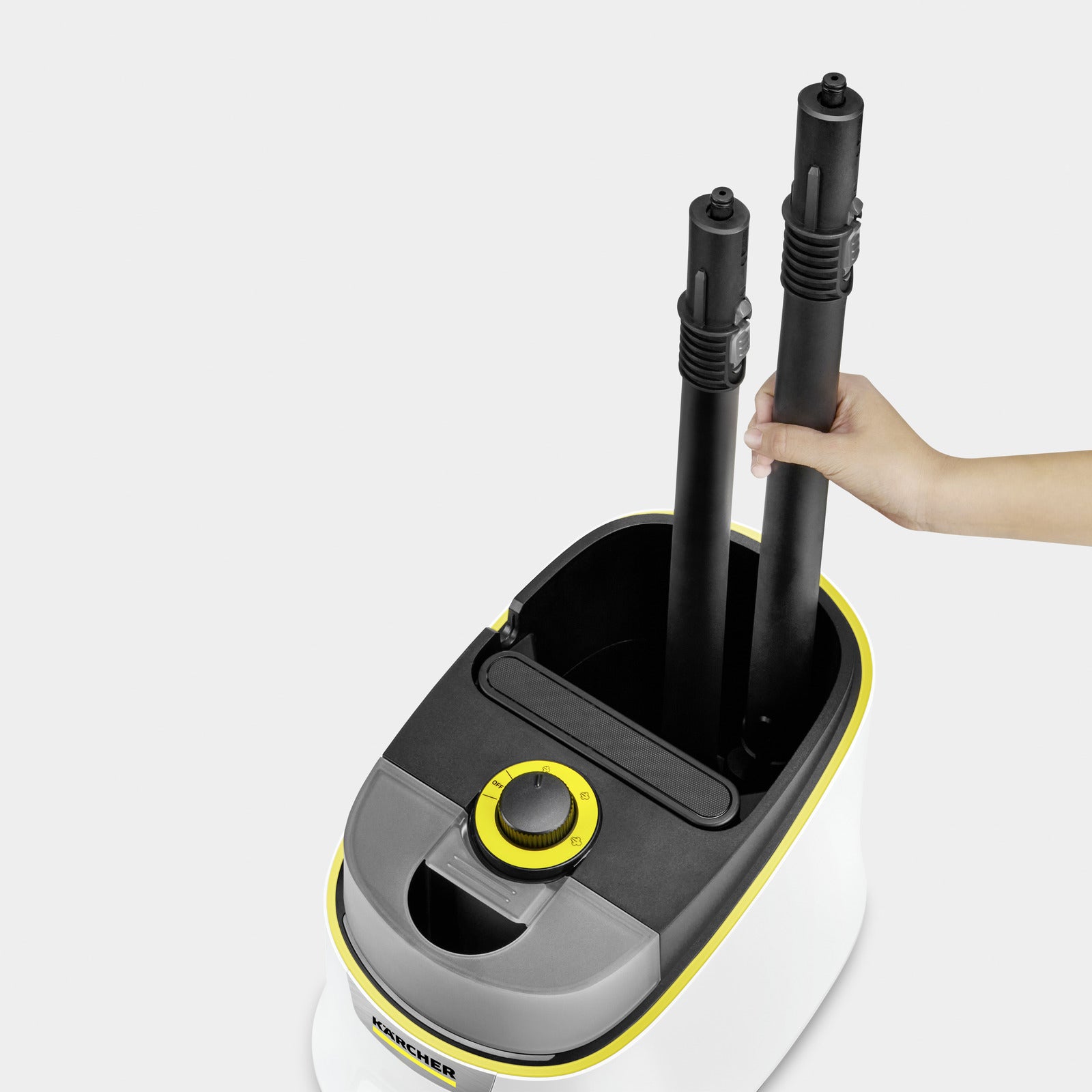 Kärcher Dampfreiniger – 1300 ml, weiss, für Hartböden