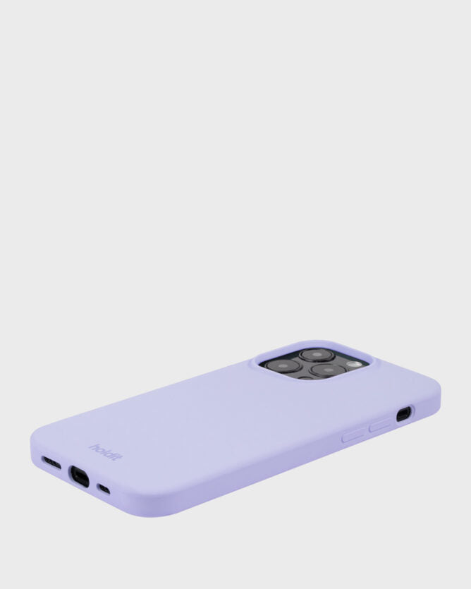 Holdit Backcover – für Apple iPhone 15 Pro Max, Silikon, Lavendel, kabelloses Laden, kratzresistent
