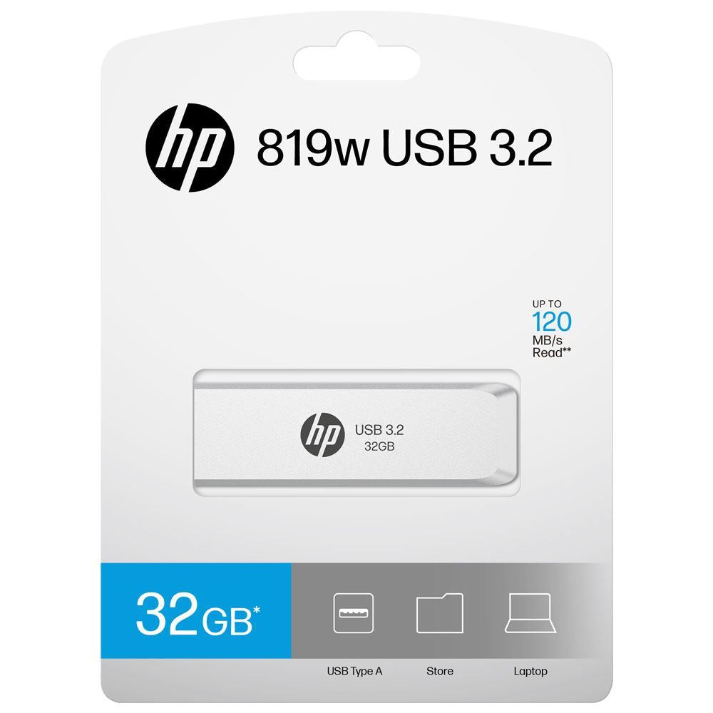 HP USB-Stick 32 GB – USB Typ-A, USB 3.2 Gen 2, 128 MB/s, Silber, für Windows 10/11, macOS 10.x+