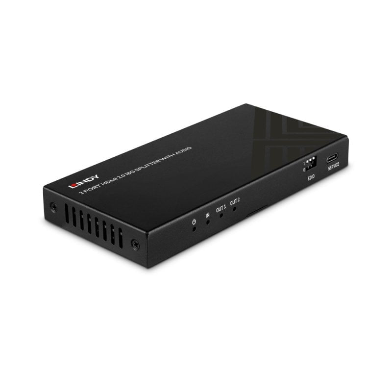 Lindy HDMI-Splitter, 2-Port, 8K60, Audio-Extraktor
