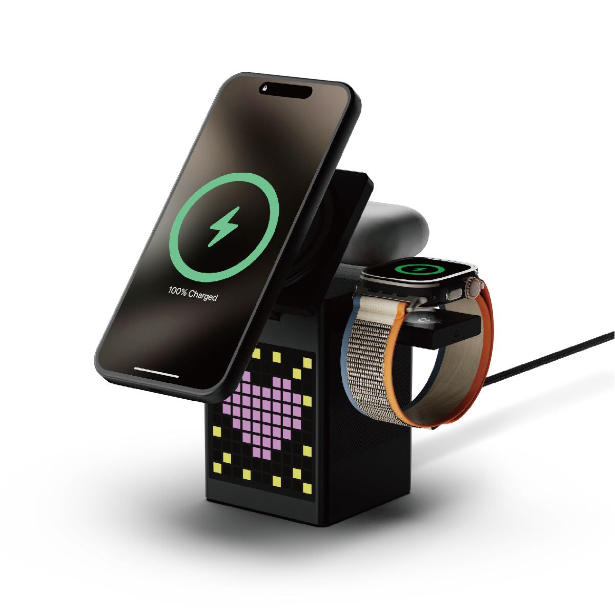 Vinnic SPICKARD Ladestation – 15 W, MagSafe-kompatibel, Bluetooth 5.3 – für Kopfhörer, Smartphone, Smartwatch