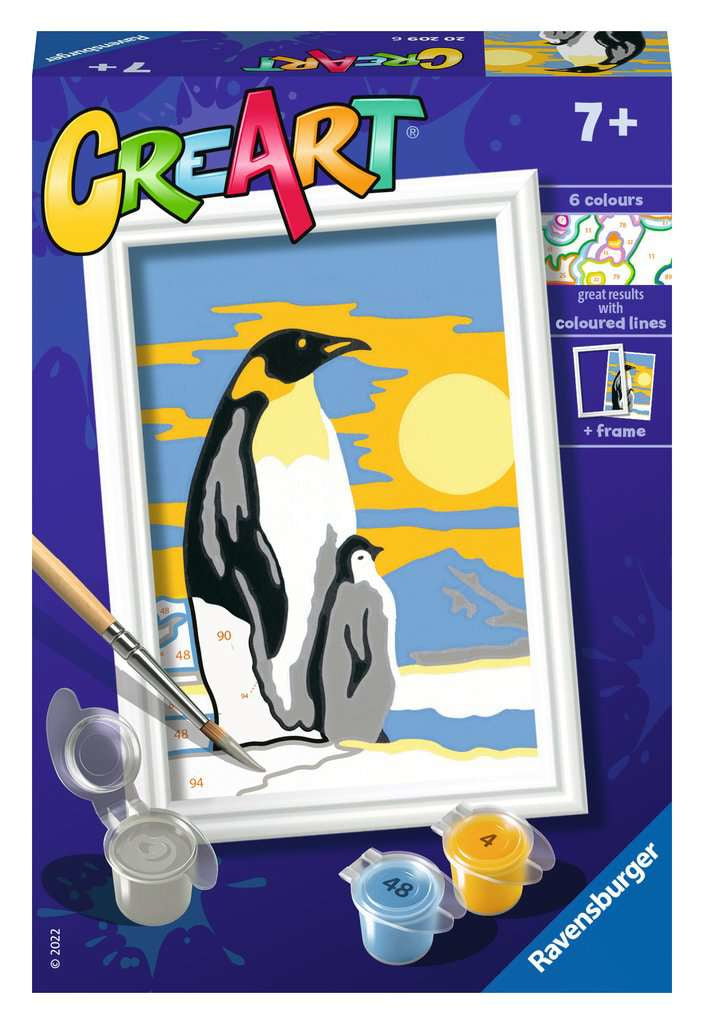 Ravensburger Serie F – Malen-nach-Zahlen-Set – Pinguin – ab 7 Jahren