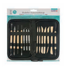 Glorex Gravur- und Modellierwerkzeug – 14-teiliges Set