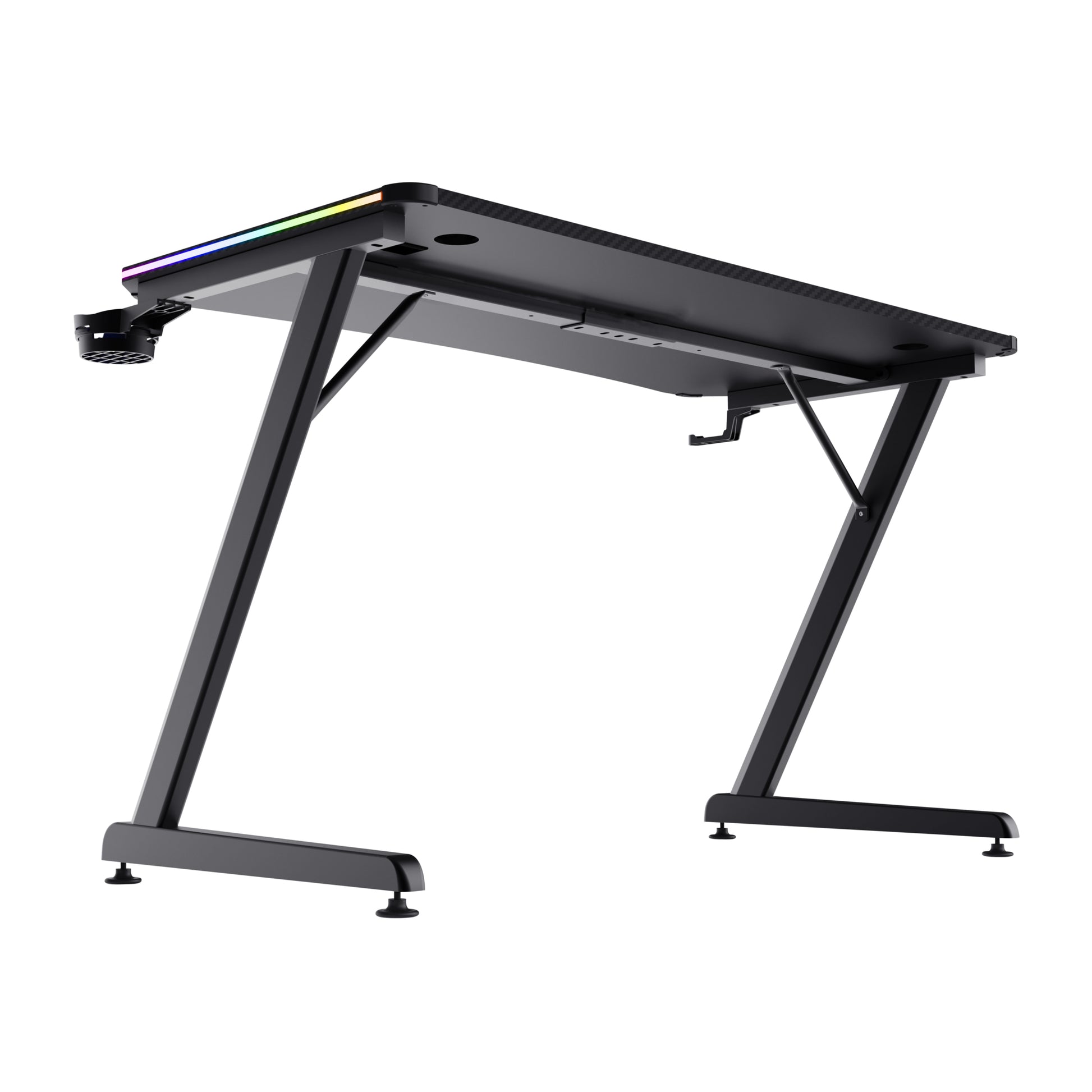 Trust GXT709 Luminus – Rollbarer Computertisch, 1'200×600×740 mm, bis 150 kg, schwarz