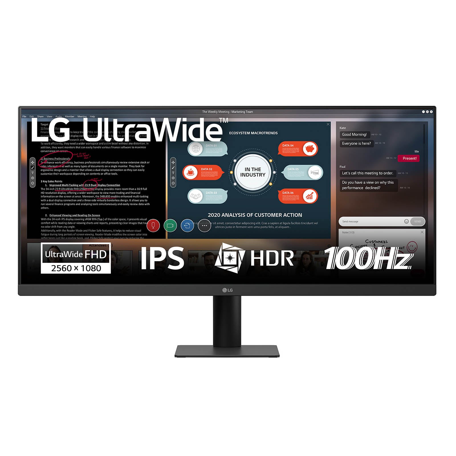 LG 29U511A-B – 29", 2560 × 1080, IPS, 100 Hz, HDR10