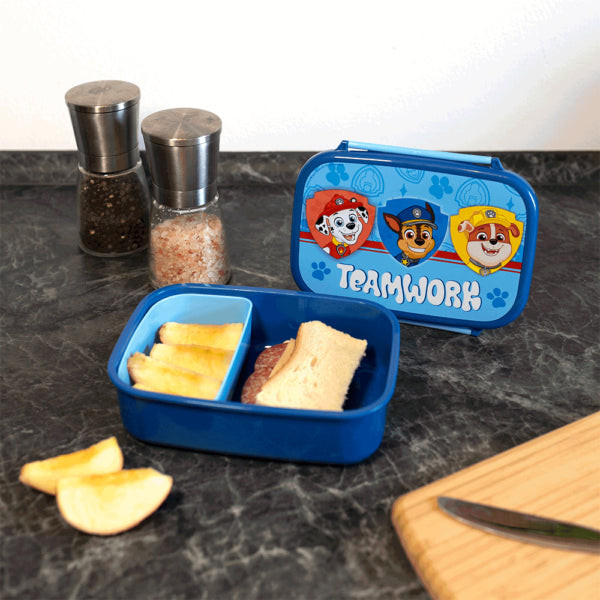 Scooli Lunchbox 800 ml, 18 × 13,5 × 6 cm, Kunststoff, blau, Paw Patrol-Motiv