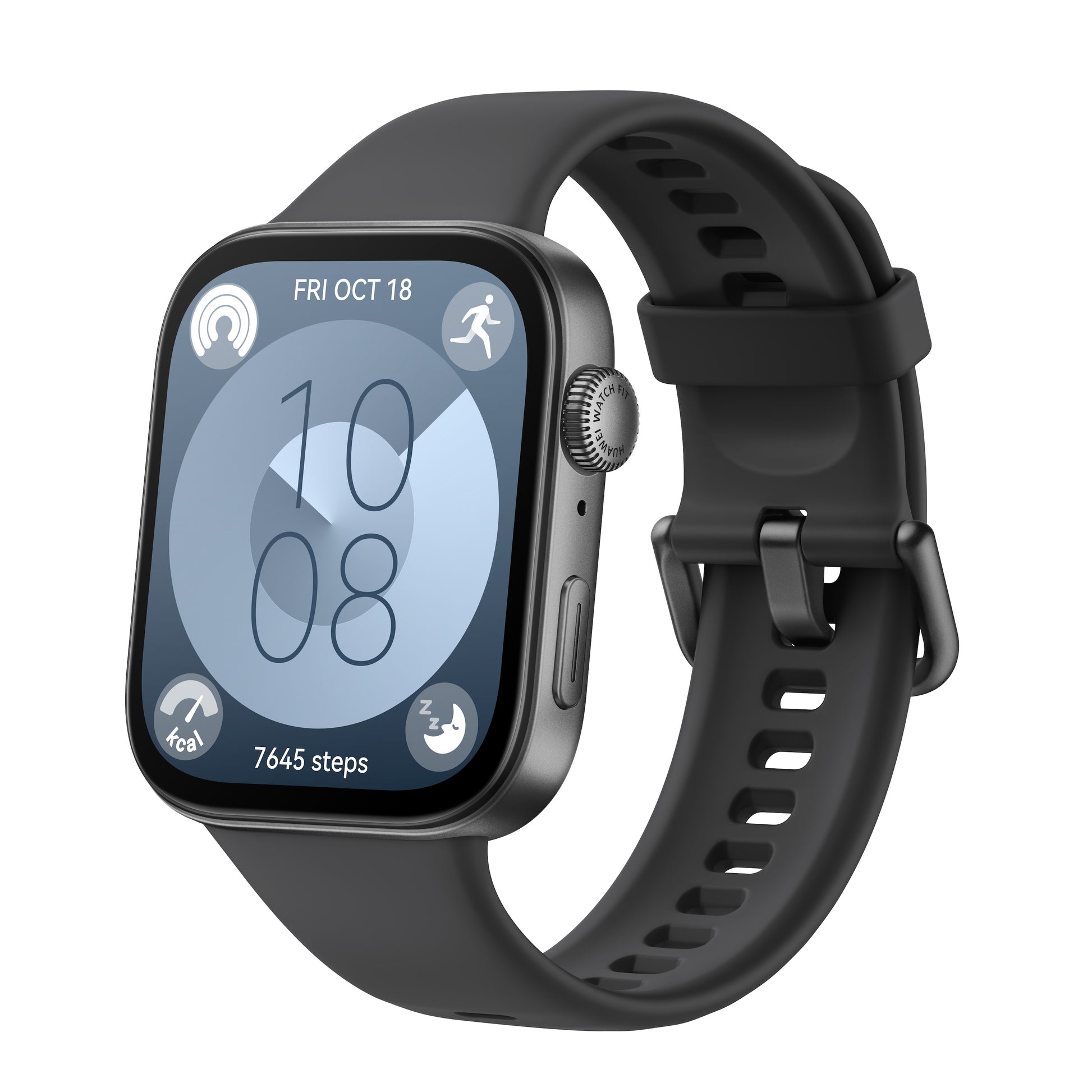 Huawei Watch Fit 3 – 1,8", AMOLED, Aluminium, Schwarz, Fluorelastomer, 5 ATM