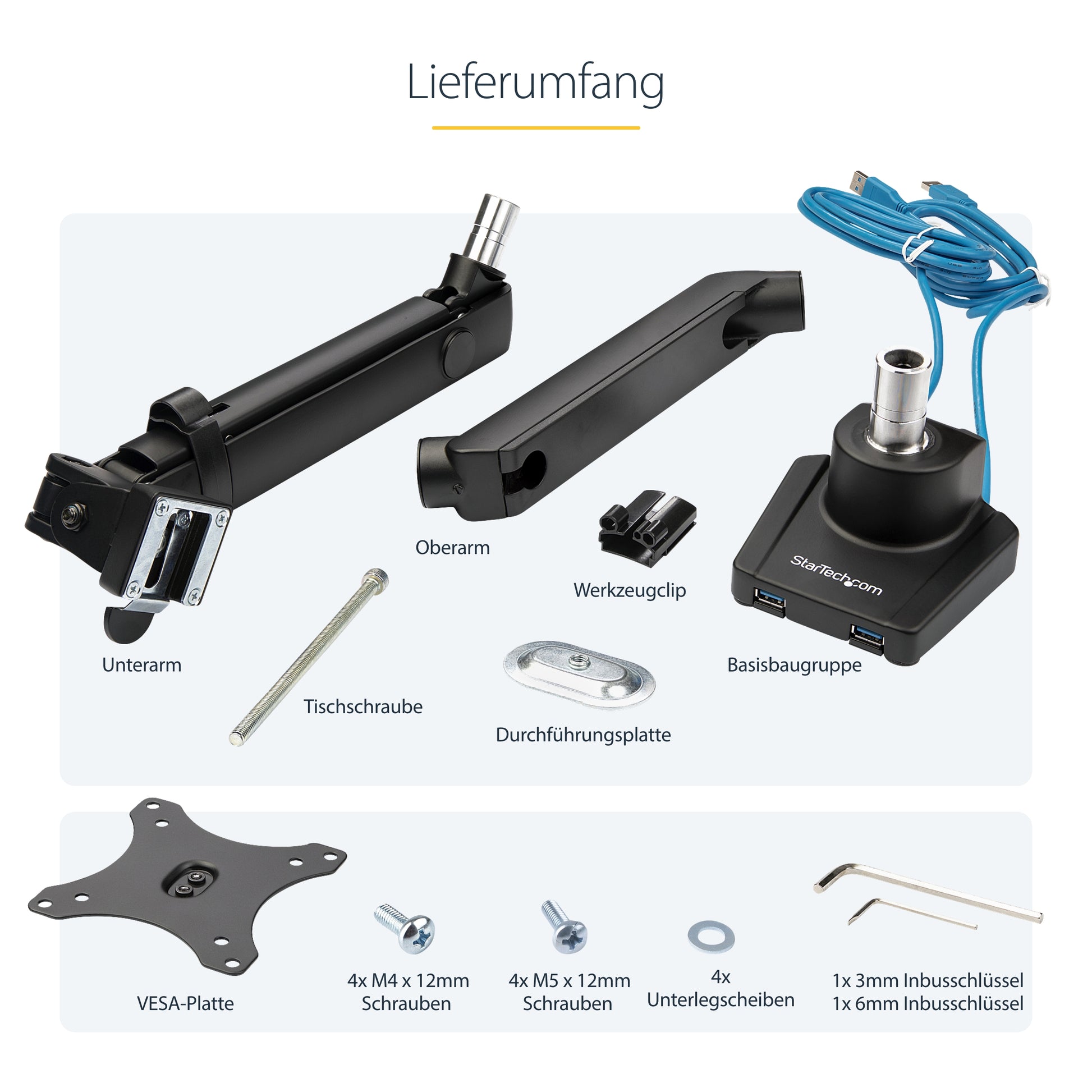 StarTech.com Monitorarm, VESA 75 × 75/100 × 100 mm