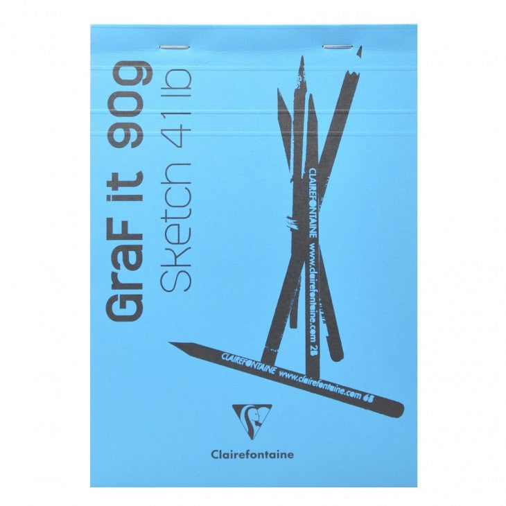 Clairefontaine Skizzenblock Graf It – A6 – 90 g/m² – 80 Blatt – mikroperforiert, Punktematrix