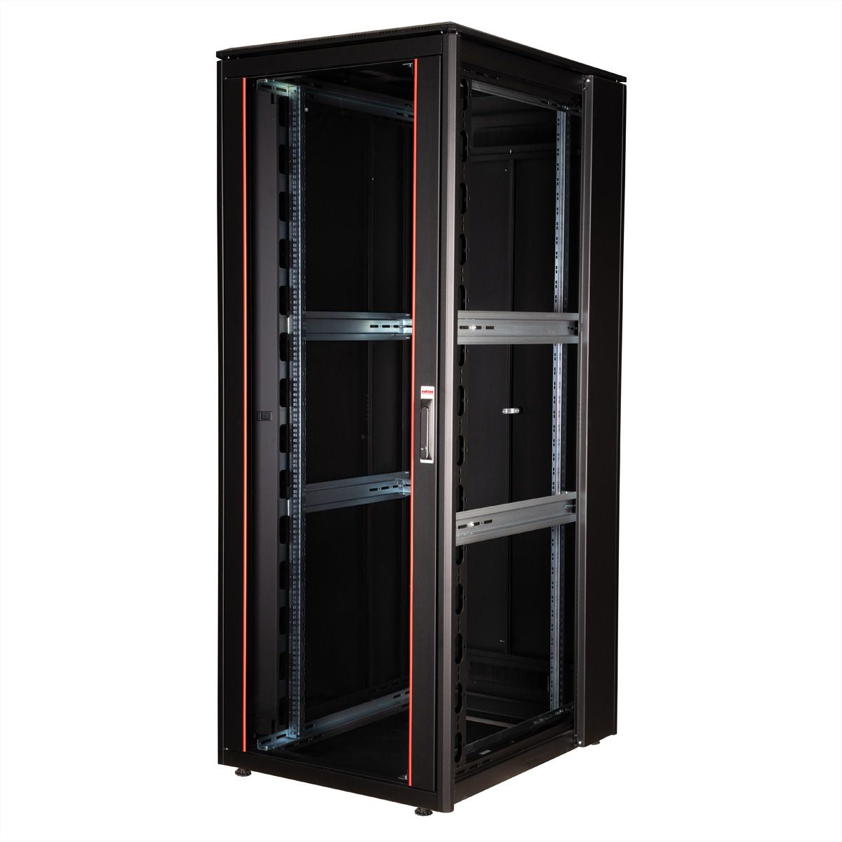ROLINE Pro – 19" Netzwerkschrank 42U, IP20, abschliessbar, 800 × 1000 × 2053 mm, schwarz, Stahl