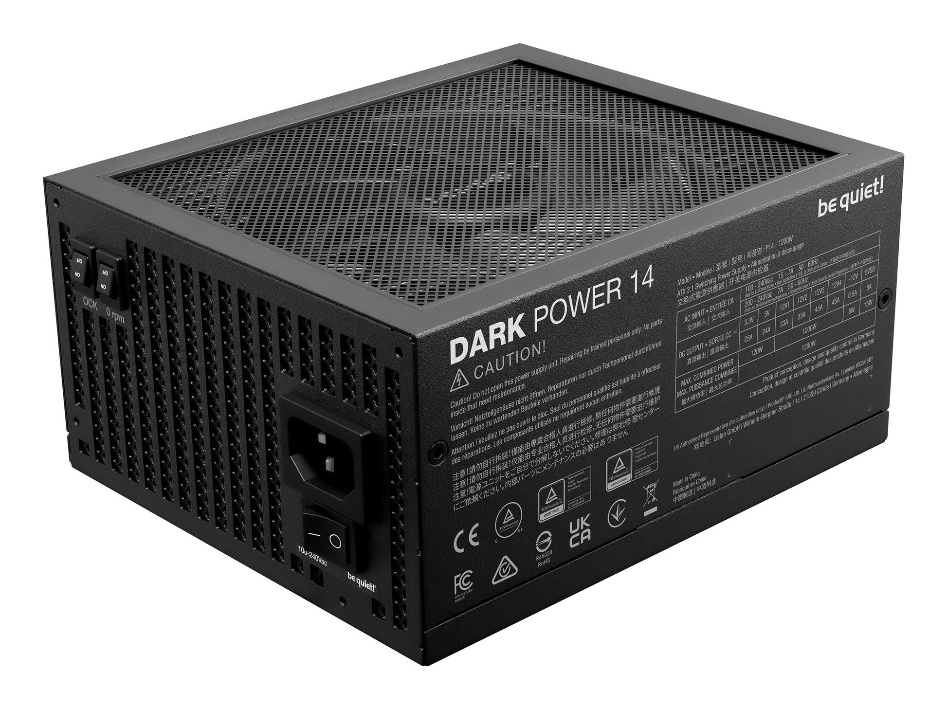 be quiet! be quiet Dark Power 14 ATX-Netzteil 1200 W 80 PLUS Titanium – vollmodular, ATX 3,1, EPS 2,92, 12VHPWR