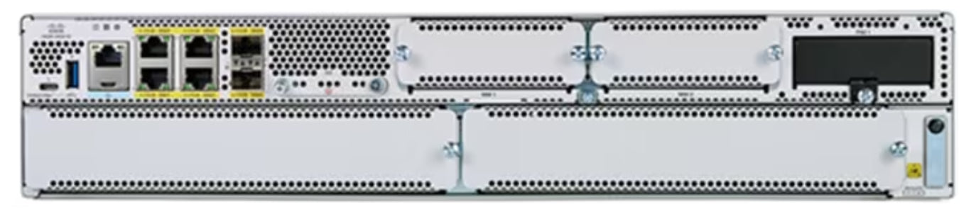 Cisco C8300-2N2S-4T2X – Enterprise-Router, DSL, 2x SFP+, 4x LAN (GbE), 10GbE, 2U-Rack, Grau