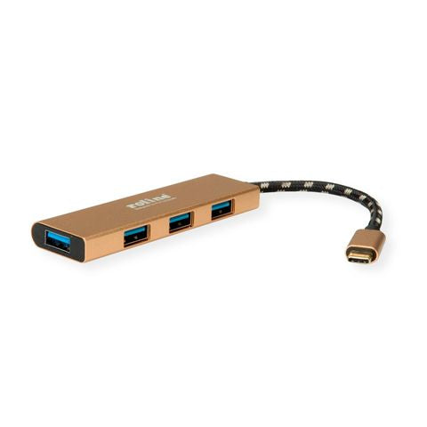 ROLINE GOLD USB-Hub – USB-C, 4× USB-A