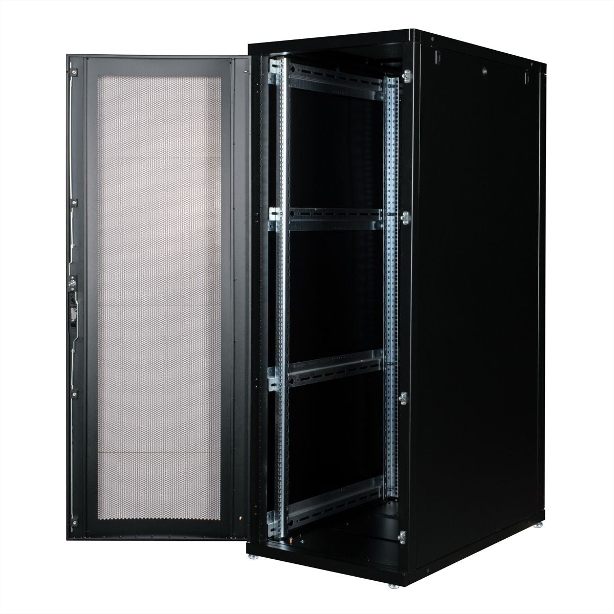 ROLINE Pro – 19" Netzwerkschrank 36U, IP20, abschliessbar, 600 × 1000 × 1705 mm, schwarz, Stahl