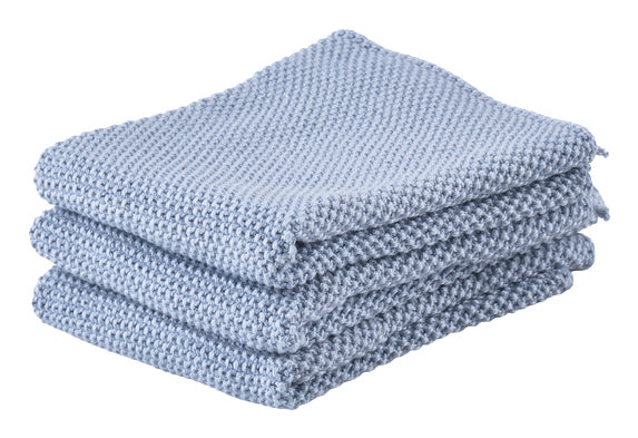 Zone Denmark Abwaschlappen – jeansblau – 27 × 27 cm – Baumwolle – 3er-Set