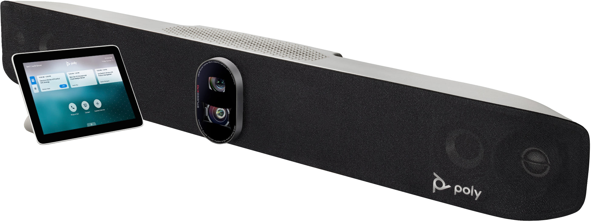 HP Poly Poly Studio X70 – 4K Ultra HD Videokonferenzsystem, 7,3× Digitalzoom, mit TC8-Controller, Schwarz