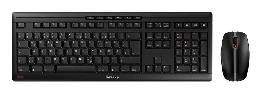 CHERRY Desktop STREAM – Tastatur, kabellos (2,4 GHz), DE-Layout (DE) – für Windows