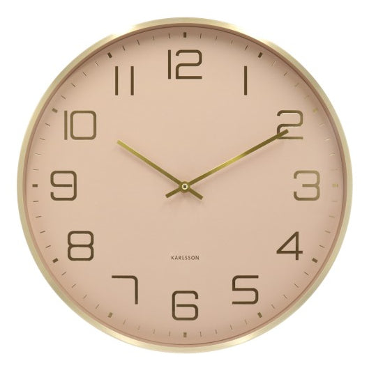 Karlsson Wanduhr Elegance Glow – Ø 40 cm, braun, Aluminium