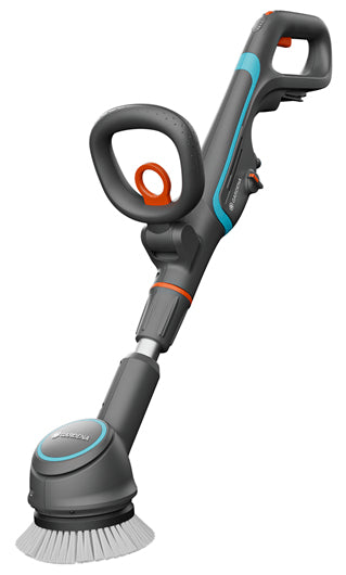 Gardena Elektrische Reinigungsbürste AquaBrush – Nylon, 1 Bürste, grün/grau/orange, 14840-55