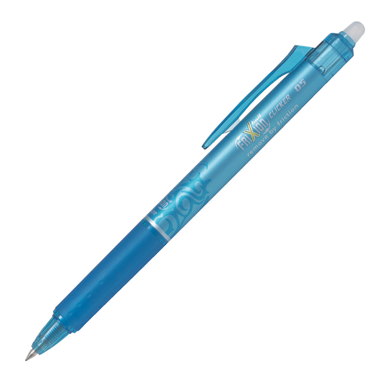 Pilot FriXion Point Clicker – Radierbarer Tintenroller, 0,25 mm, Hellblau