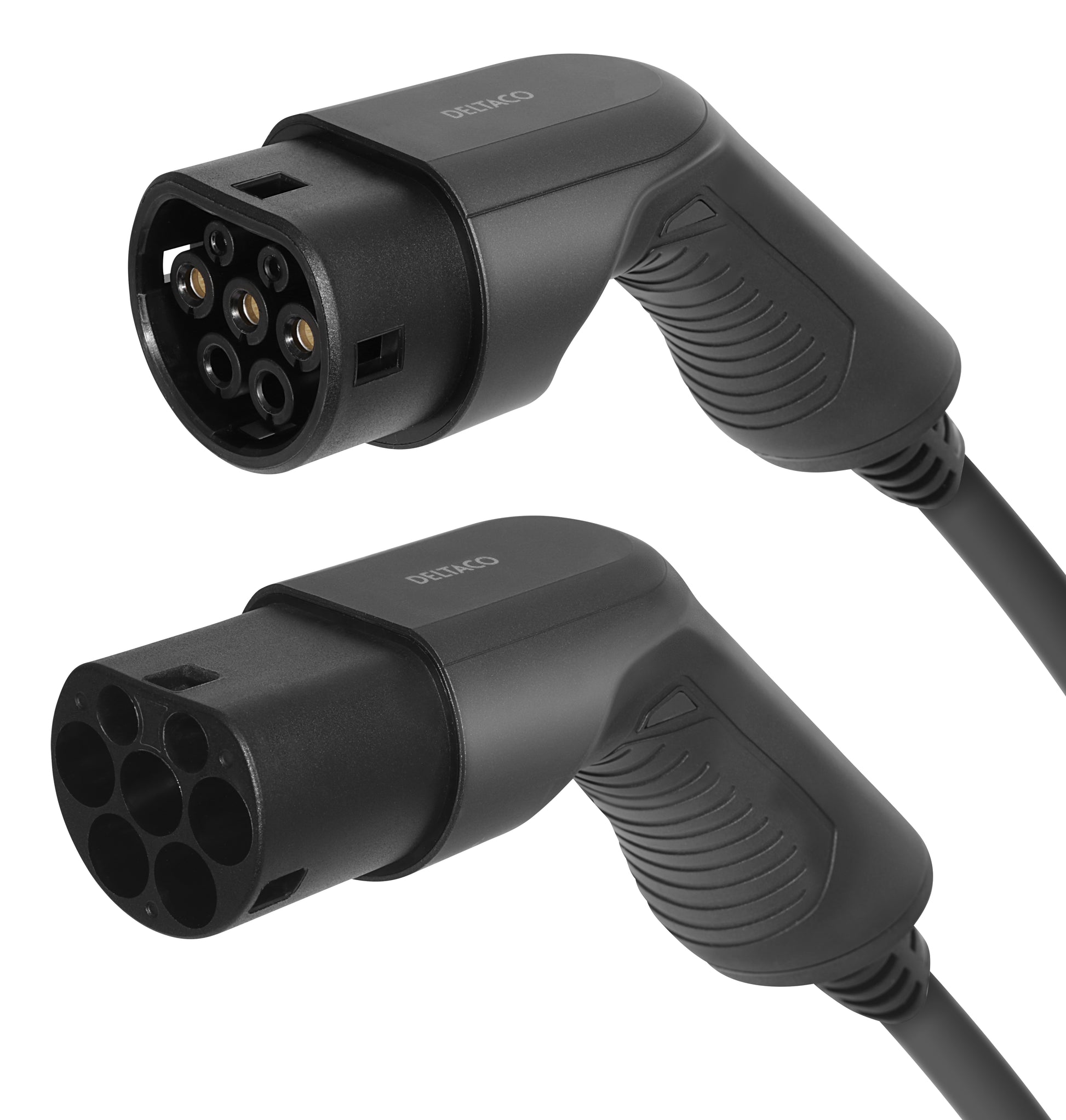 Deltaco Ladekabel für Audi, BMW, Hyundai u. a., Typ 2 auf Typ 2, verriegelbar, 16 A, 10 m, EV-32110
